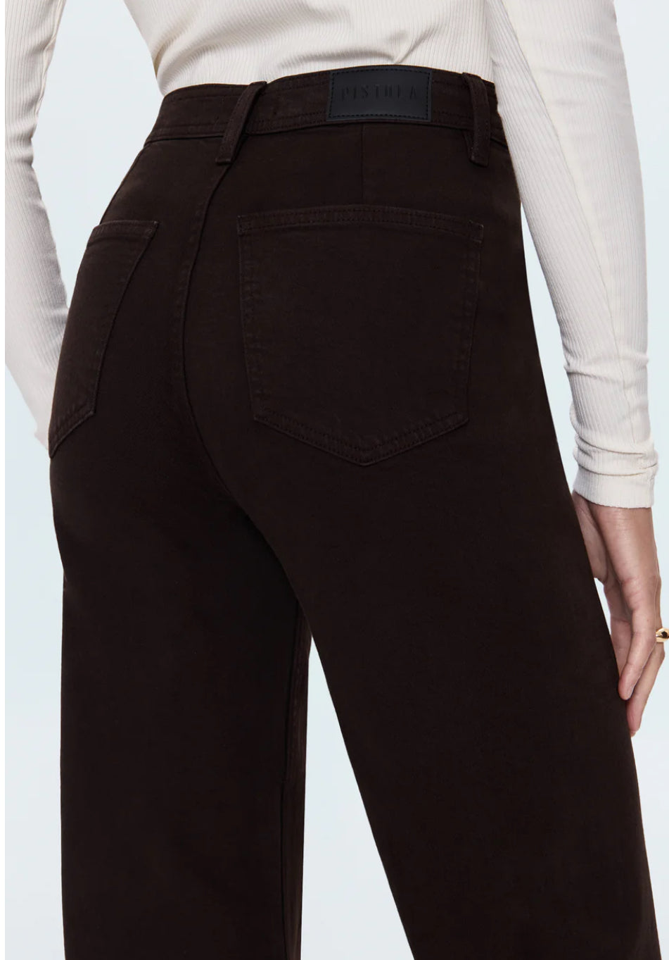 Pistola Penny High Rise Wide Leg Jean in Mocha