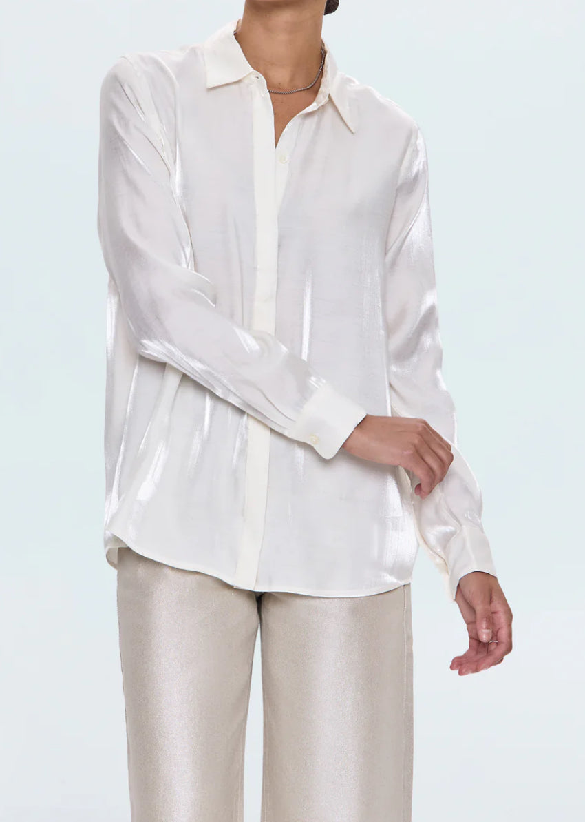 Pistola Tilda Longsleeve Button Up Shirt in Ecru