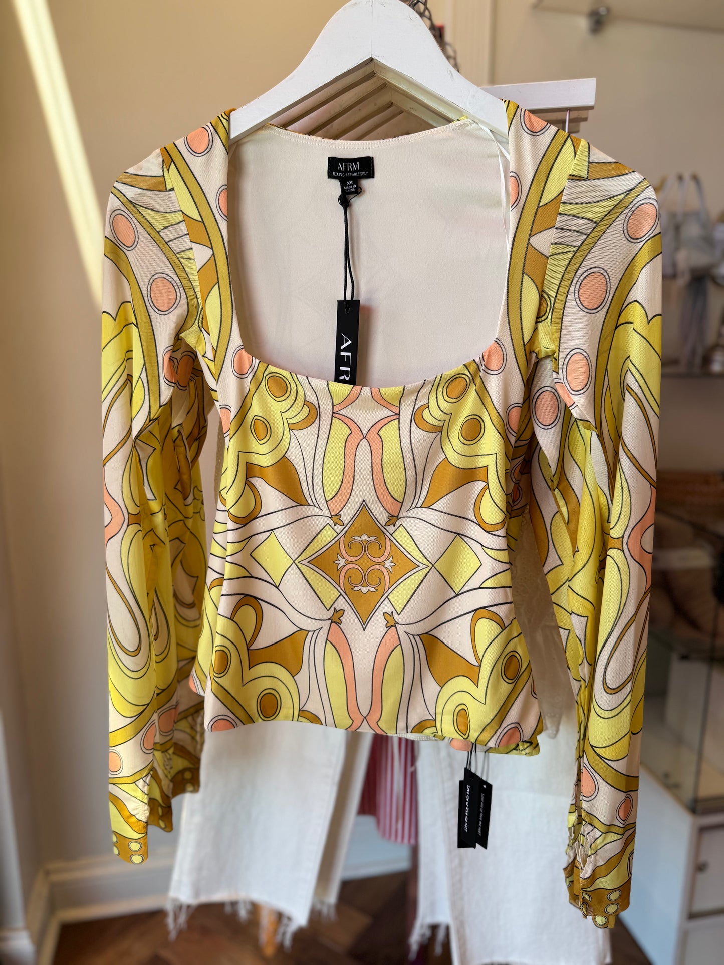 AFRM Ines Top in Geo Scarf