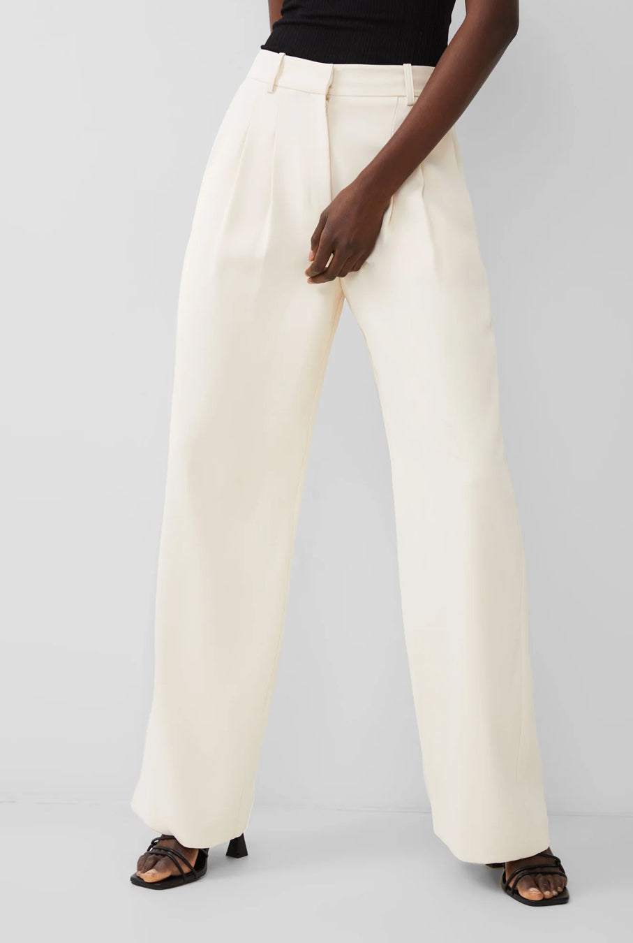 French Connection Harrie Sutting Trouser in Classic Cream