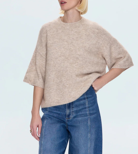 Pistola Shiloh Short Sleeve Crew Neck in Oatmeal