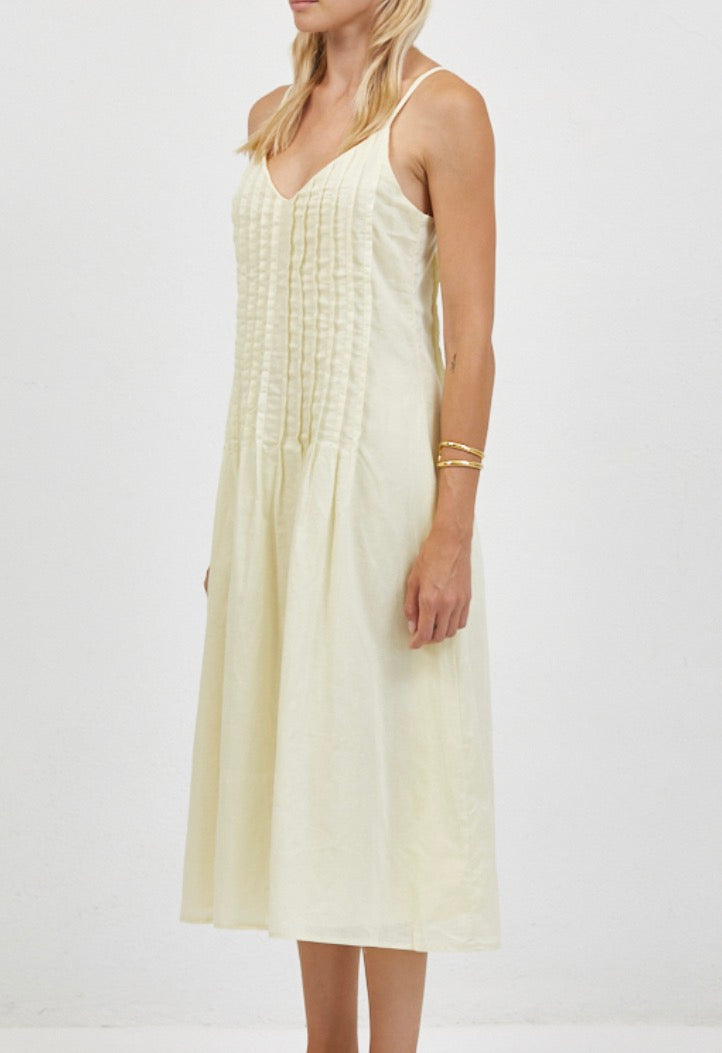 A.Ren Madine Sleeveless Dress in Pastel Yellow