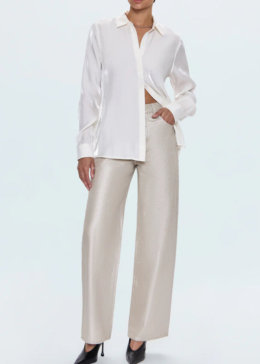 Pistola Tilda Longsleeve Button Up Shirt in Ecru