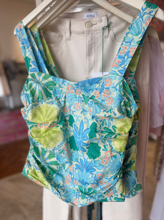 Jessie Top in Lime Multi