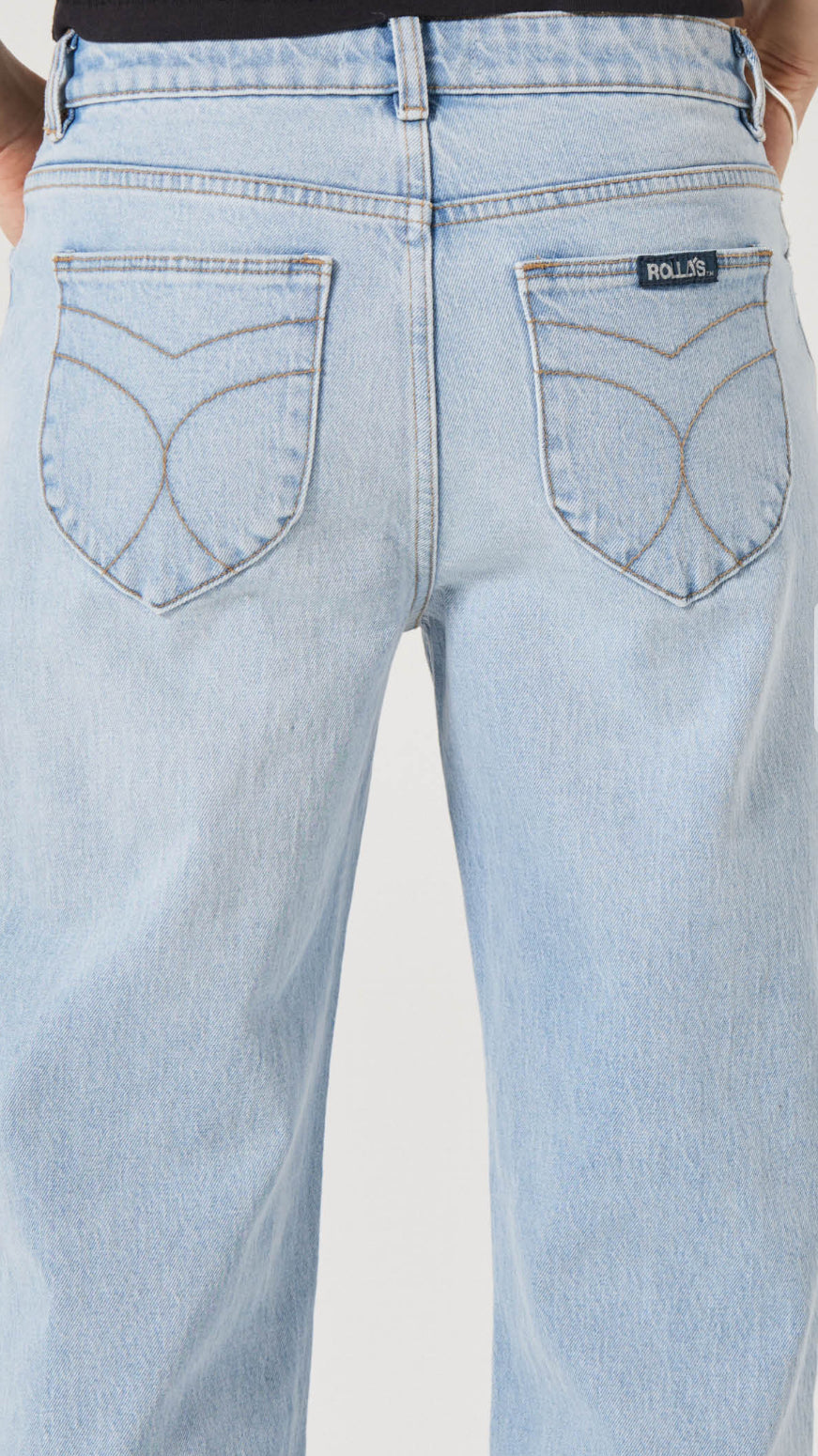 Rolla's Heidi Low Relaxed Straight Jean in Breezy Blue