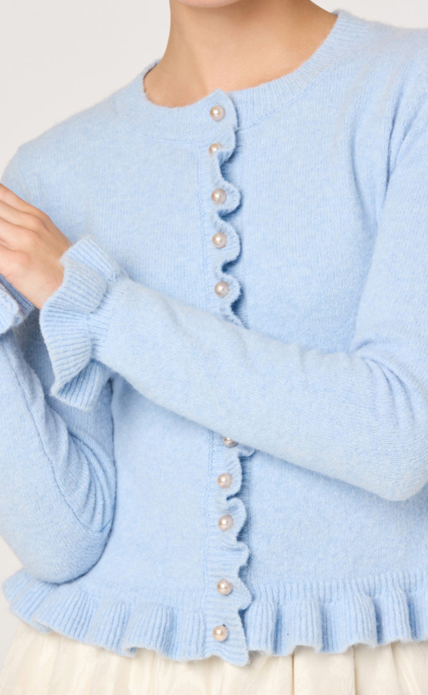 ASTR Eowyn Cardigan in Light Blue