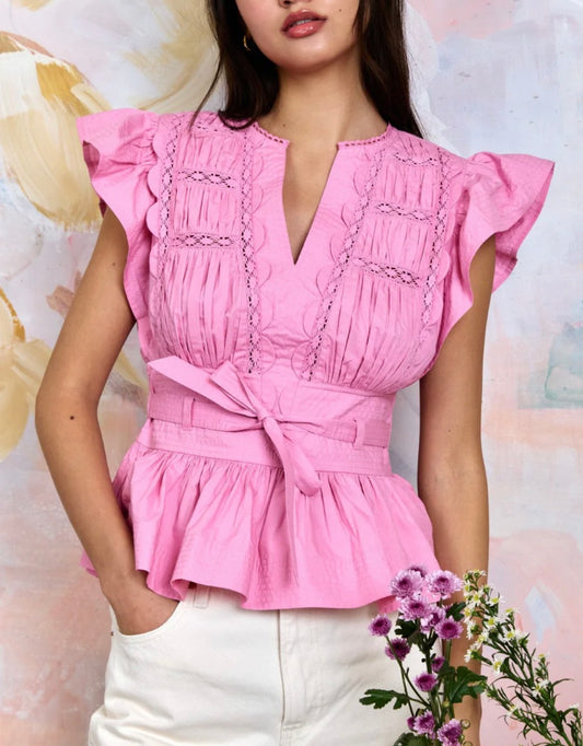 Love The Label Madelyn Top in Rosebloom