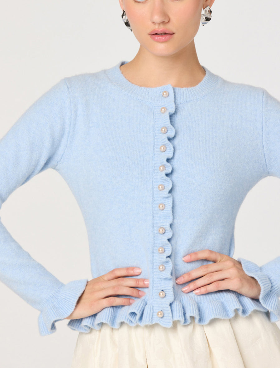 ASTR Eowyn Cardigan in Light Blue