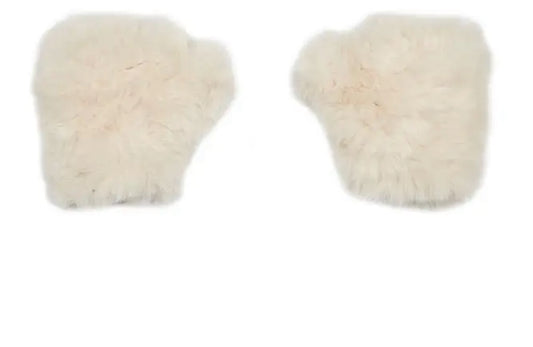 Jocelyn Superfluff Mittens in Ivory