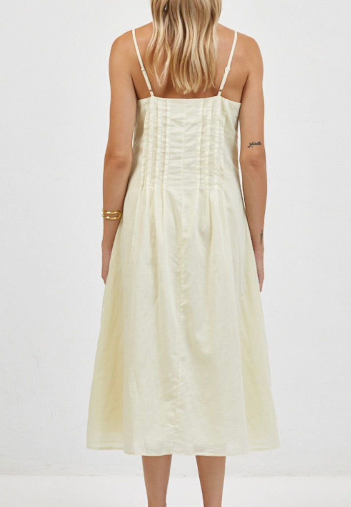 A.Ren Madine Sleeveless Dress in Pastel Yellow
