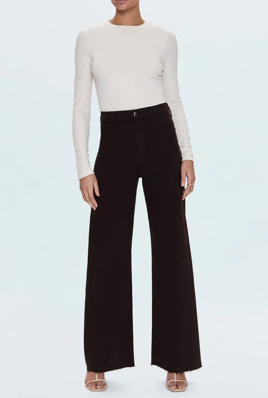 Pistola Penny High Rise Wide Leg Jean in Mocha