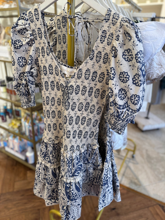 Love The Label Audrey Short Sleeve Dress in Antonina Print