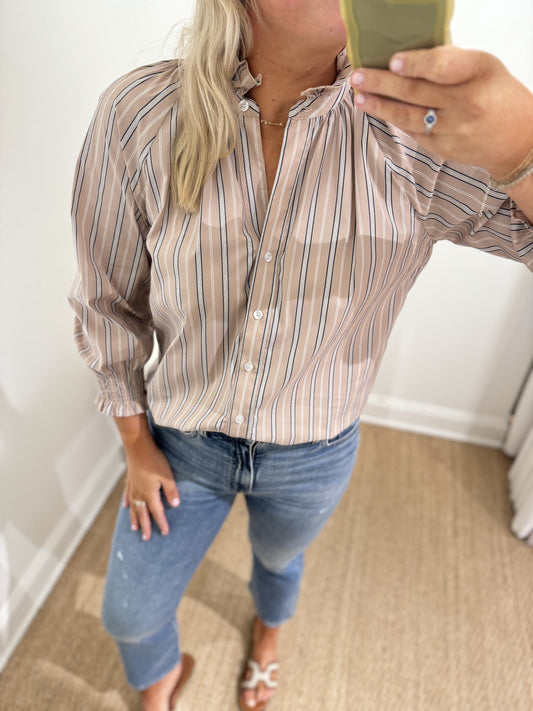 Finley Fiona Stripe Poplin Blouse