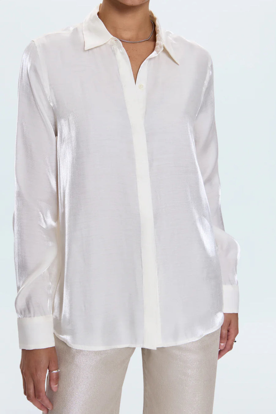 Pistola Tilda Longsleeve Button Up Shirt in Ecru