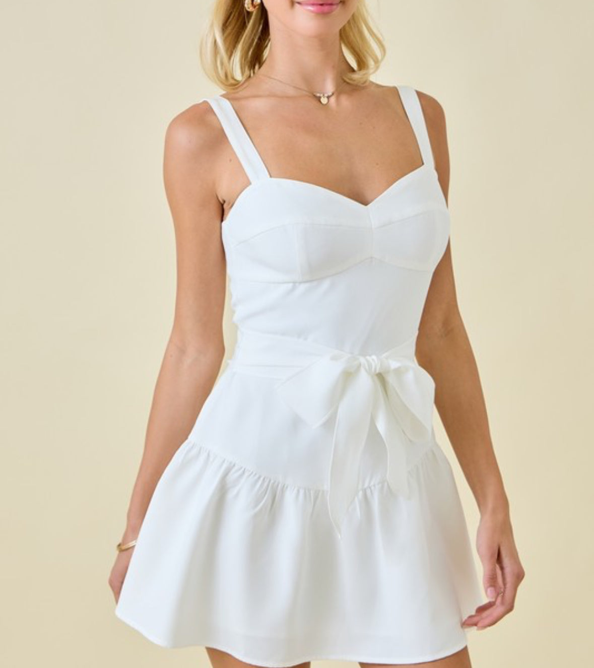 Morgan Mini Dress in White
