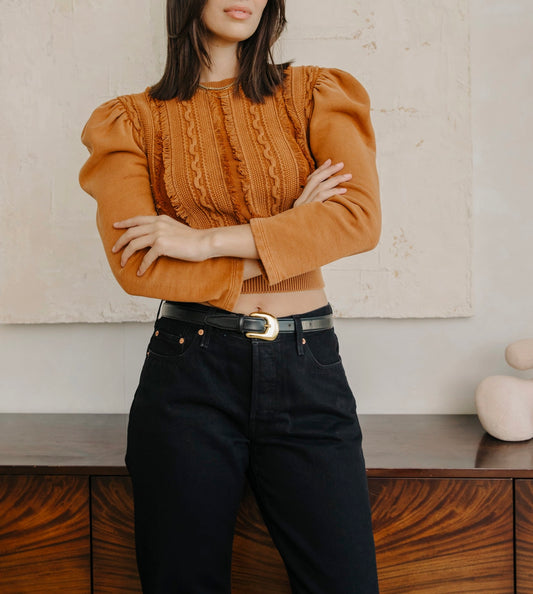 Love The Label Liv Knit Pullover in Caramel