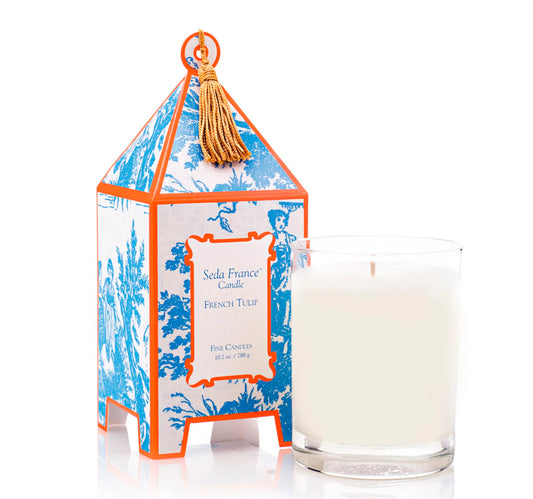 Seda France Classic Toile Pagoda Box Candle