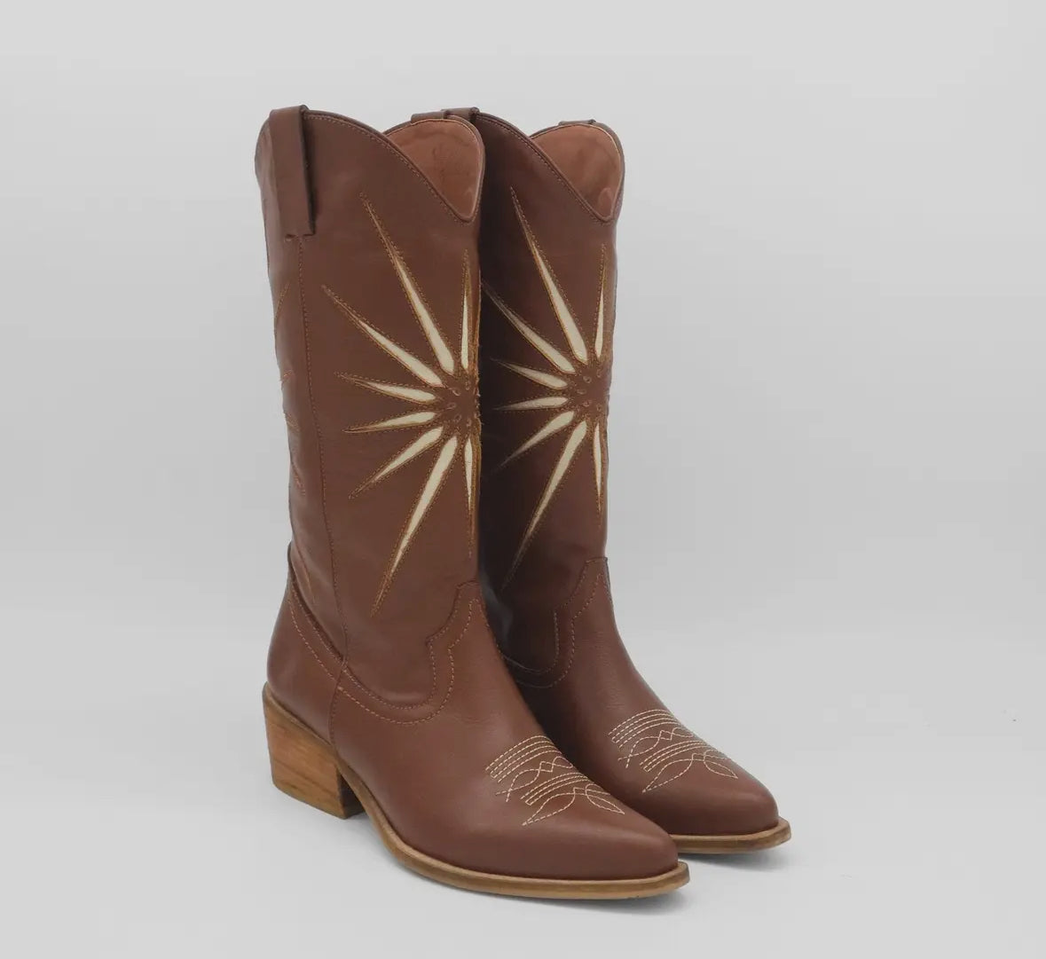 Stivali Moonrise Western Cowboy Boot in Brown