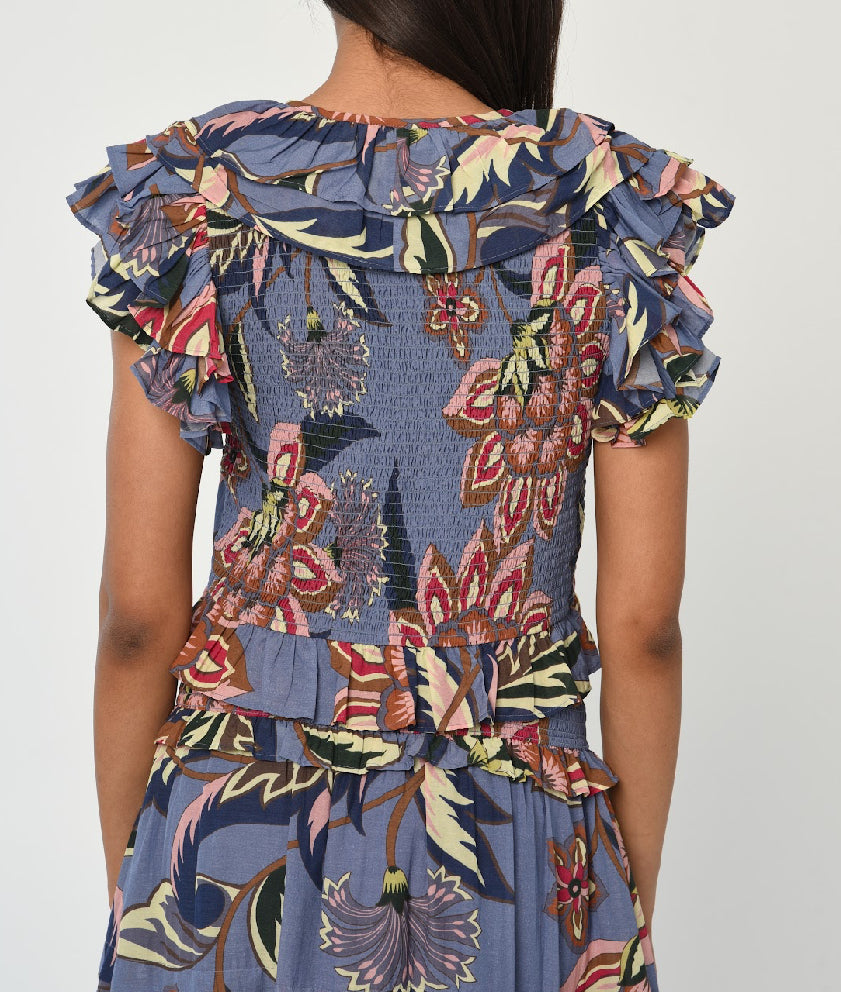 Love The Label Carmella Top in Waltz of Flowers Print