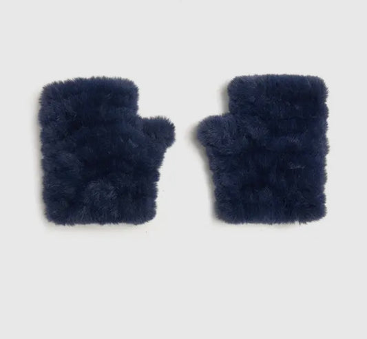 Jocelyn Faux Mandy Mittens In Navy