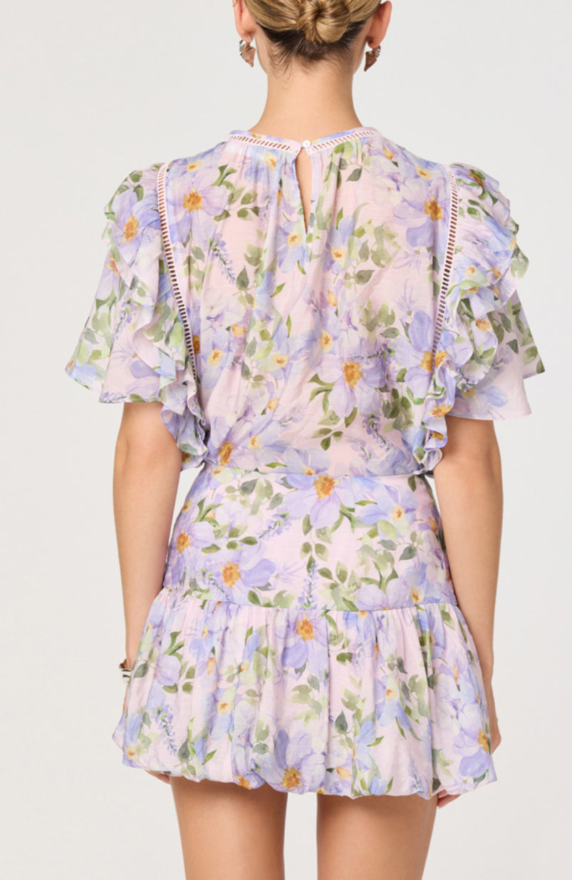 ASTR Alea Skirt in Lilac Floral