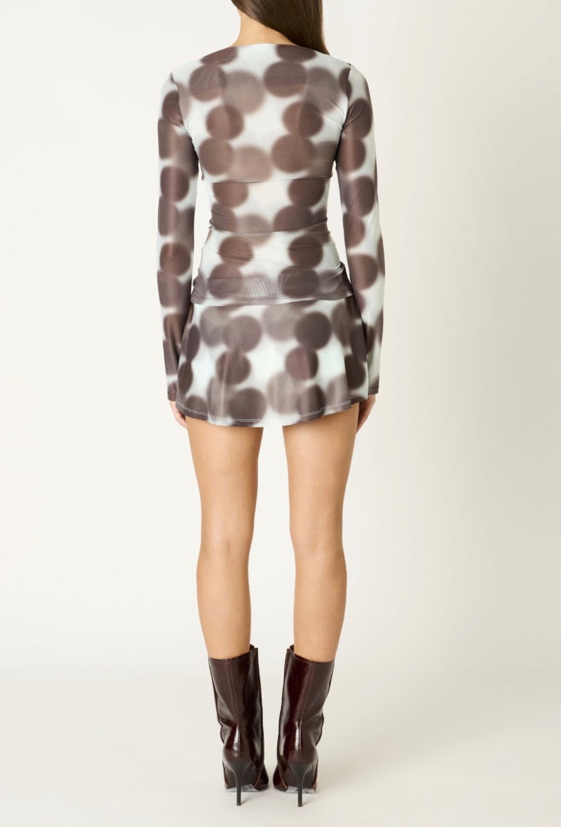 Nia Imogen Top & Willowmere Skort Set in Brown Multi