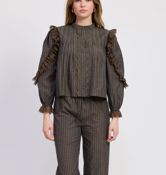 Jacquie The Label Avery Top in Ash Teal
