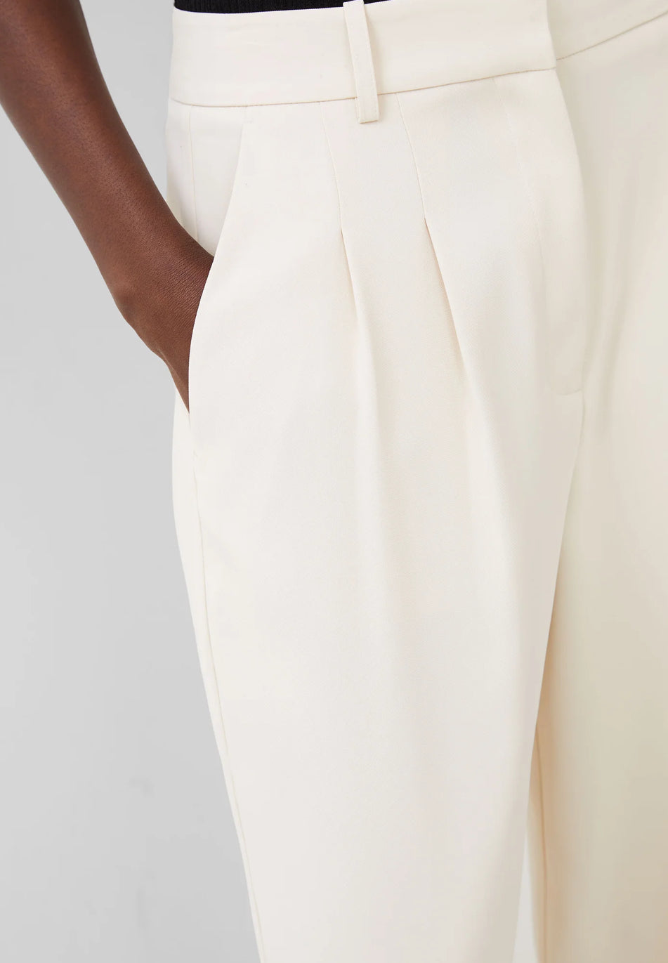 French Connection Harrie Sutting Trouser in Classic Cream