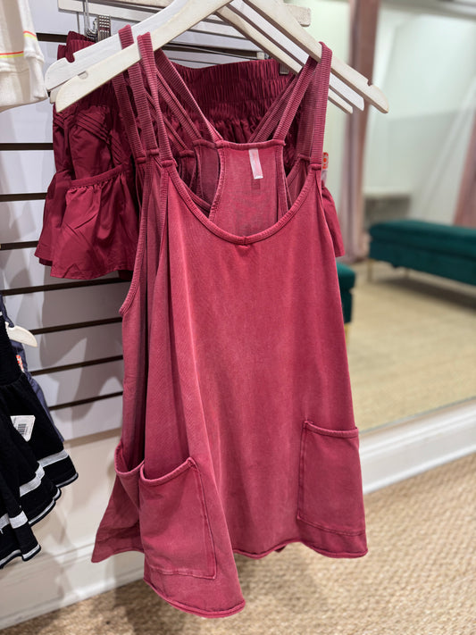 FP Movement Hot Shot Mini Dress in Brick