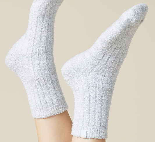 Softies Marshmellow Crew Socks in Heather Grey