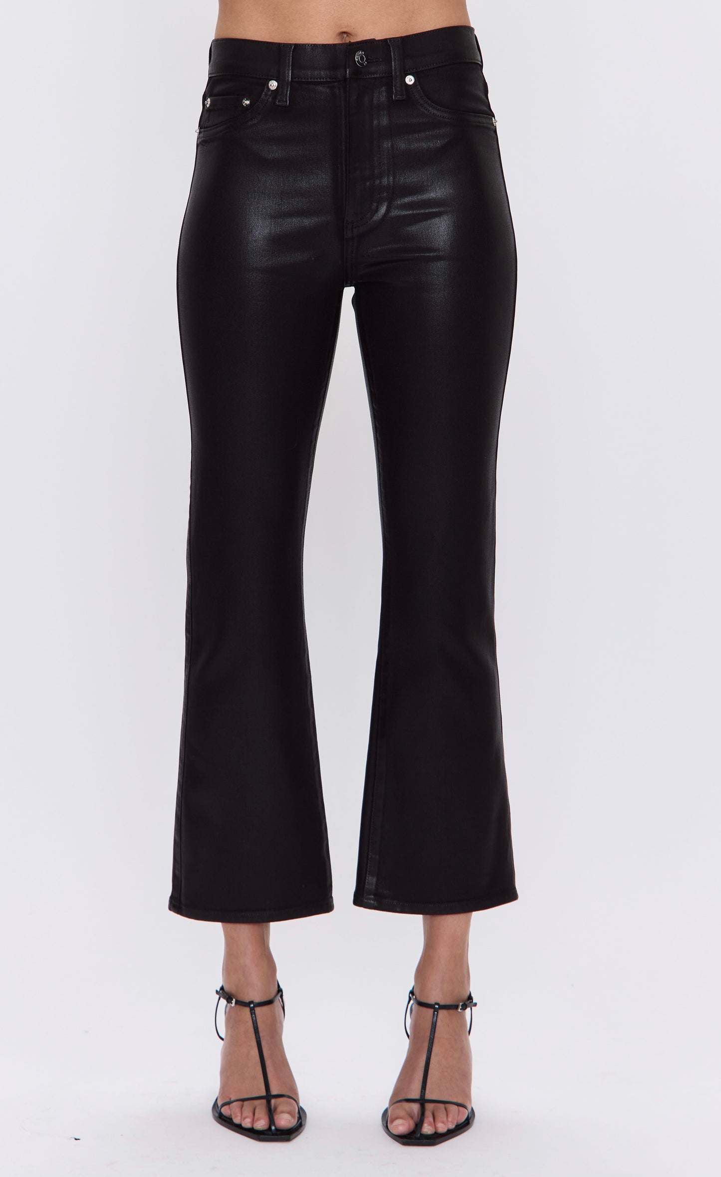Pistola Lennon High Rise Crop Boot in Coated Mocha