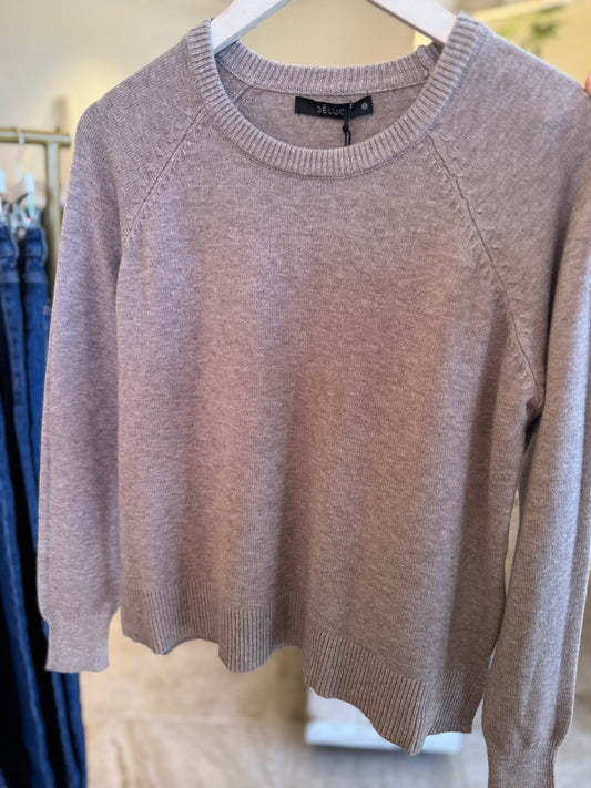 Deluc Begonia Sweater in Melange Mink