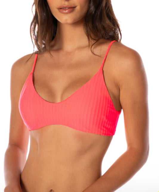 Maaji Flame Coral Liberties Top in Bright Red