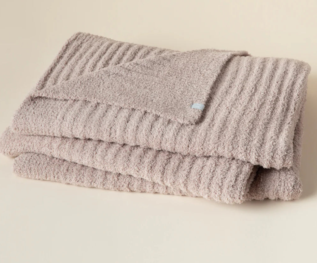 Softies Solid Rib Marshmellow Blanket in Coco