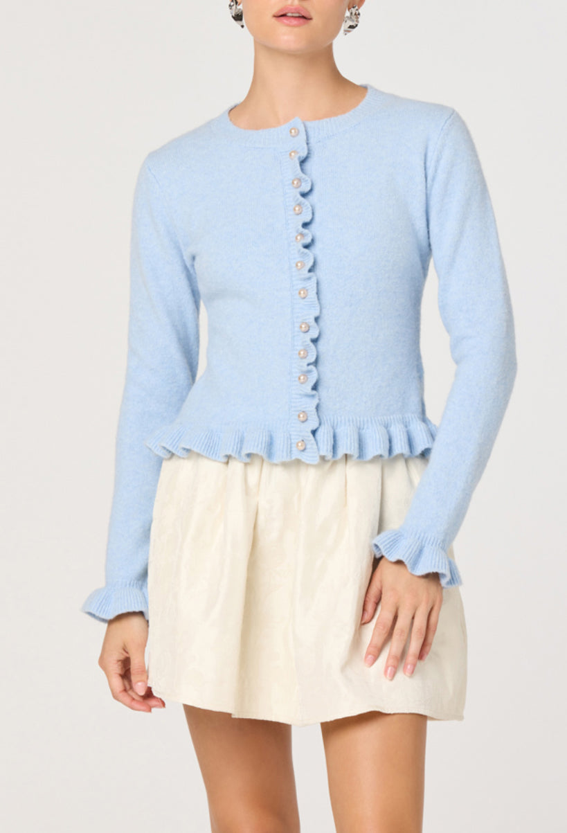 ASTR Eowyn Cardigan in Light Blue