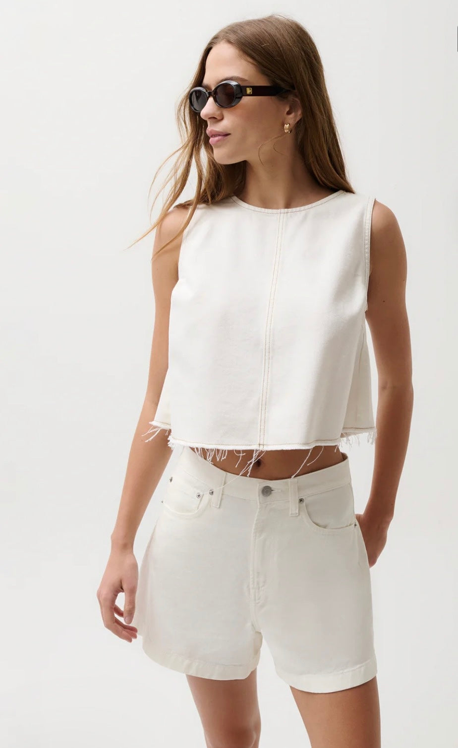 Pistola Rue Swing Top in Off White