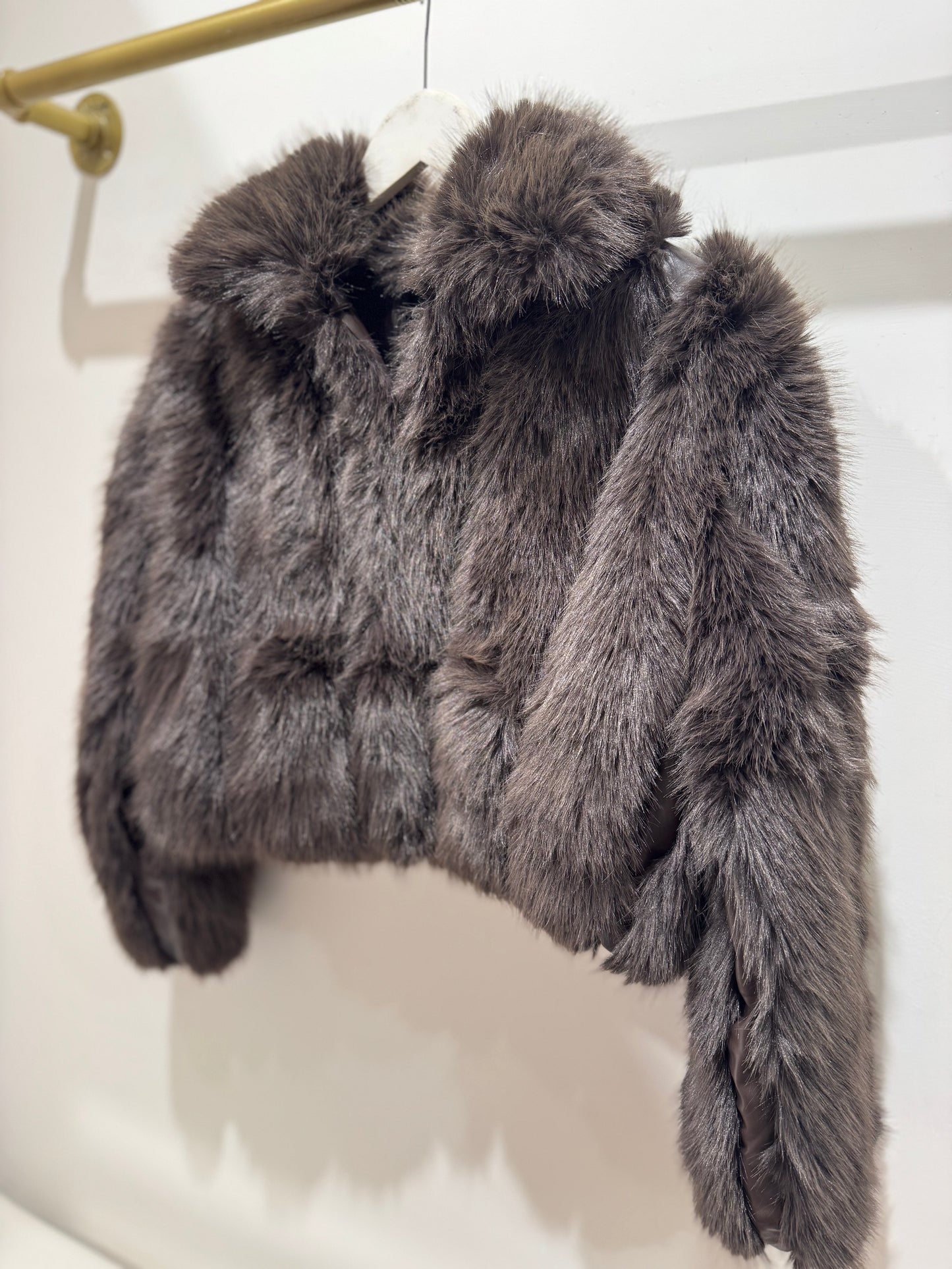 Line & Dot Dax Jacket in Dark Brown