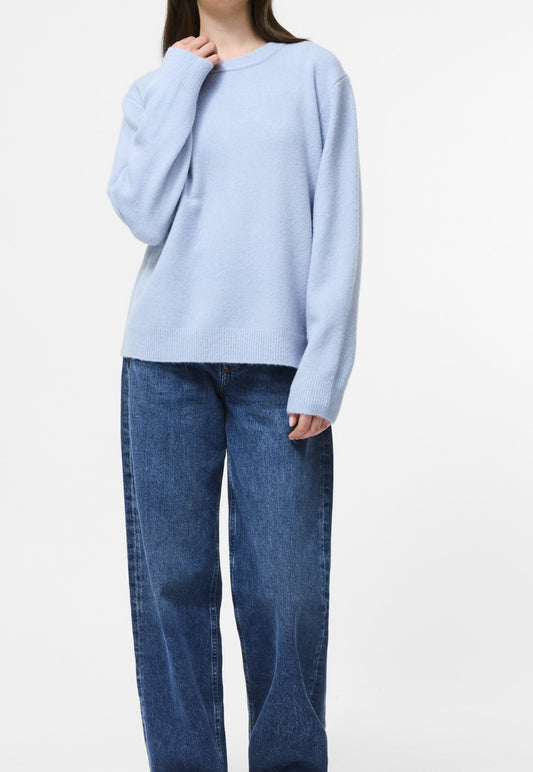 French Connection Emilia Knit Boyfriend Pullover in Moonmist