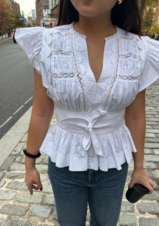 Love The Label Madelyn Top in White