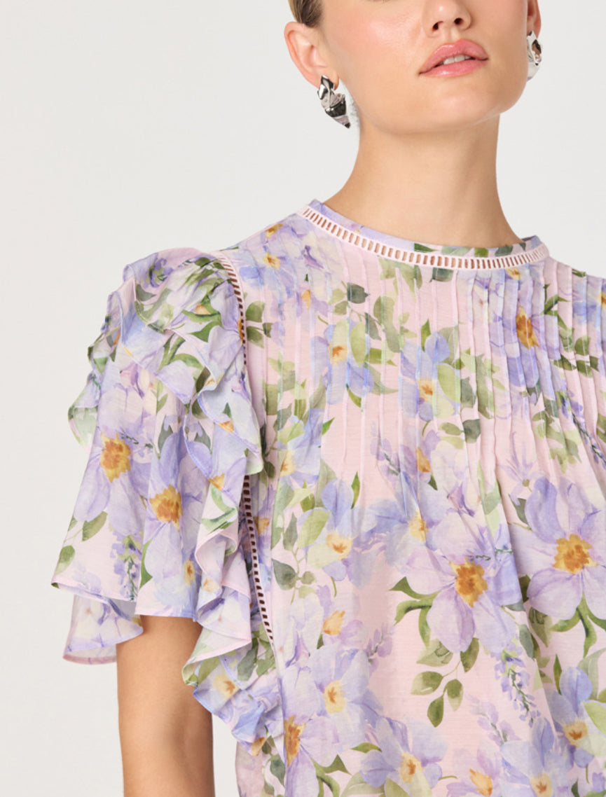 ASTR Kinley Top in Lilac Floral