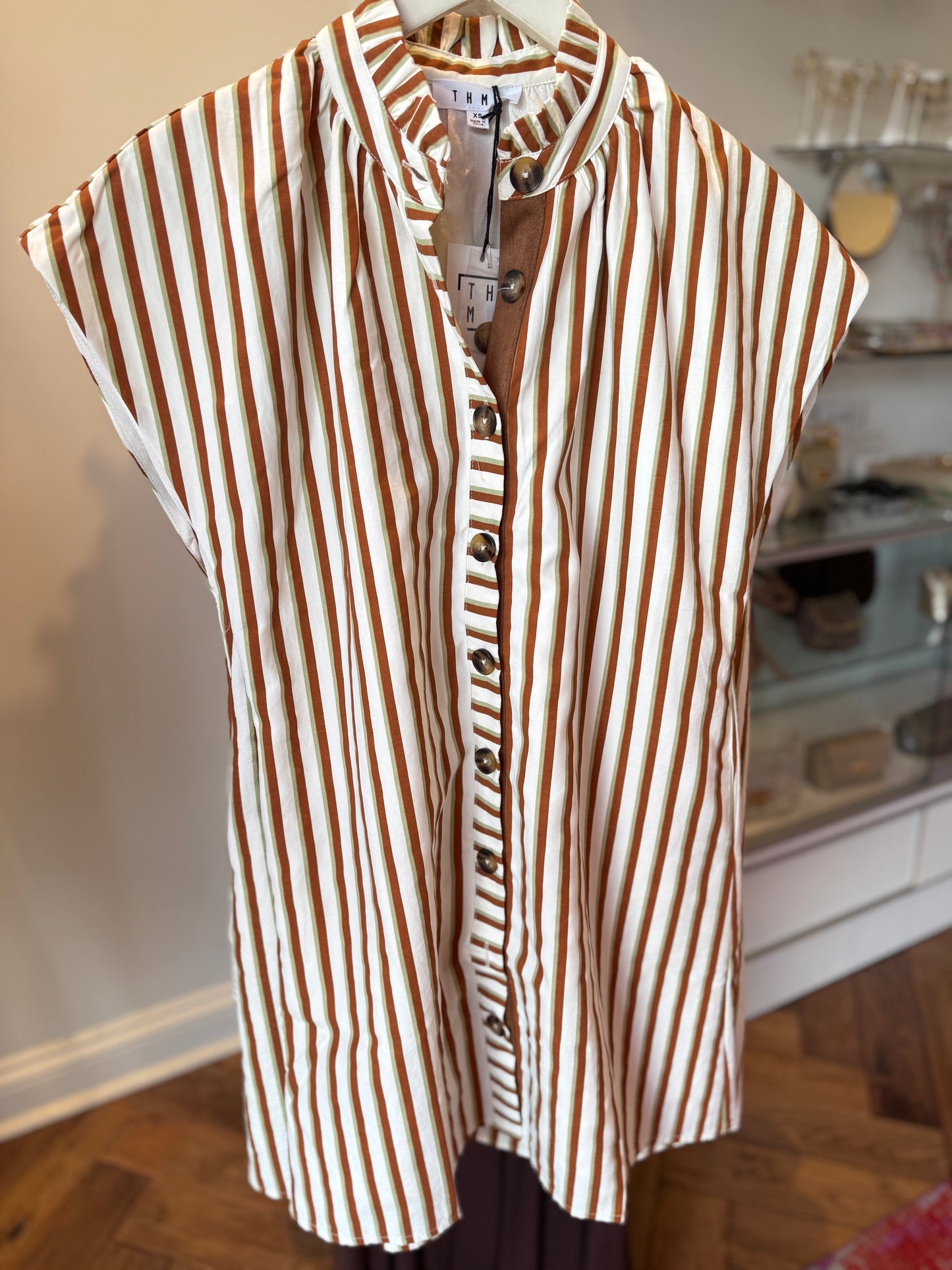 Beasley Striped Button Up Dress
