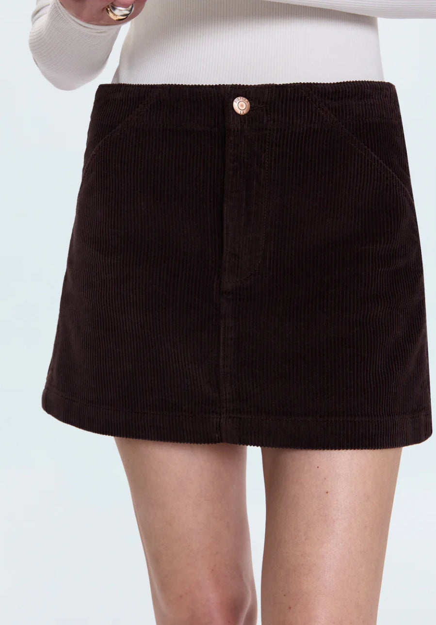 Pistola Uma High Rise Mini Skirt in Mocha