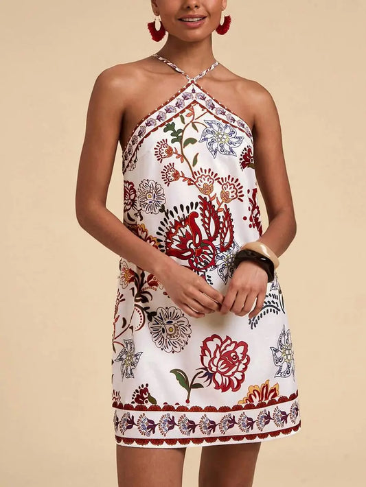 Hampton Floral Print Halter Dress