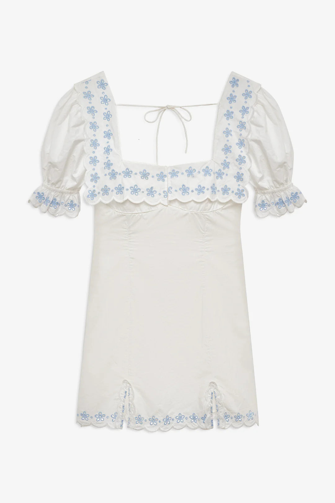 For Love & Lemons Poppy Collared Mini Dress in White