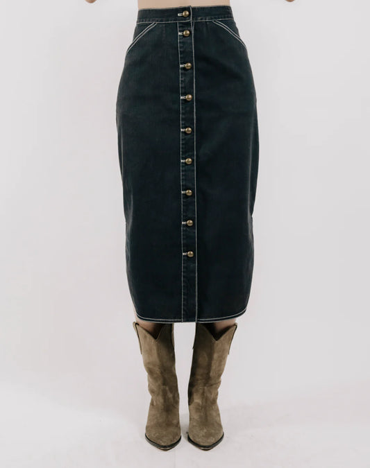 Love The Label Apolline Midi Skirt in Pagent Blue