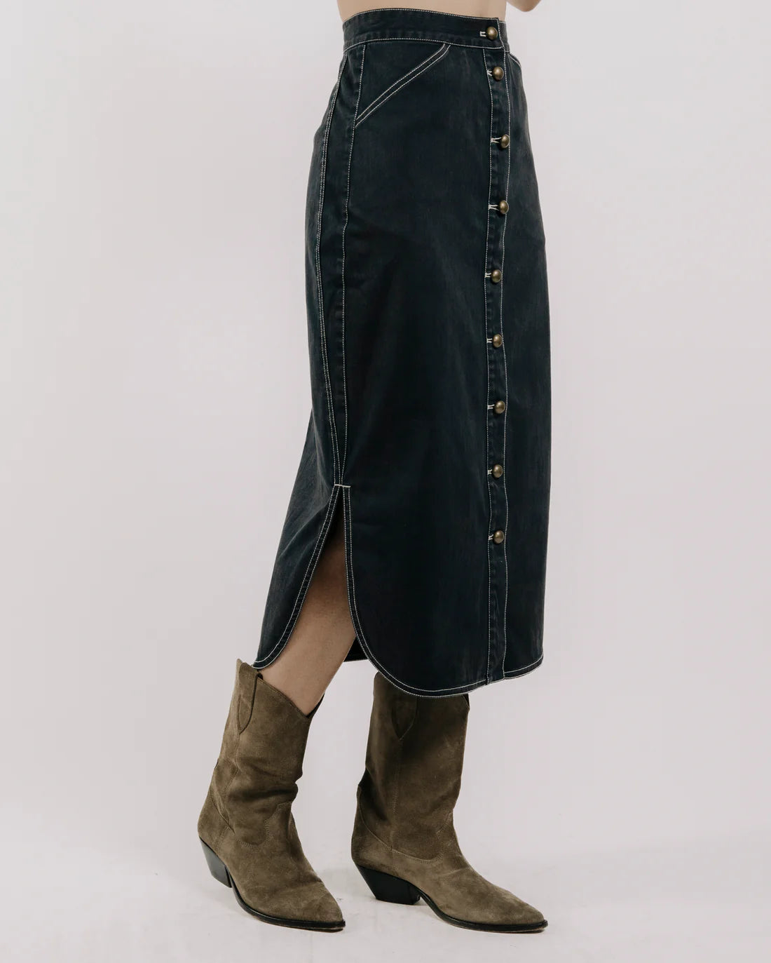 Love The Label Apolline Midi Skirt in Pagent Blue