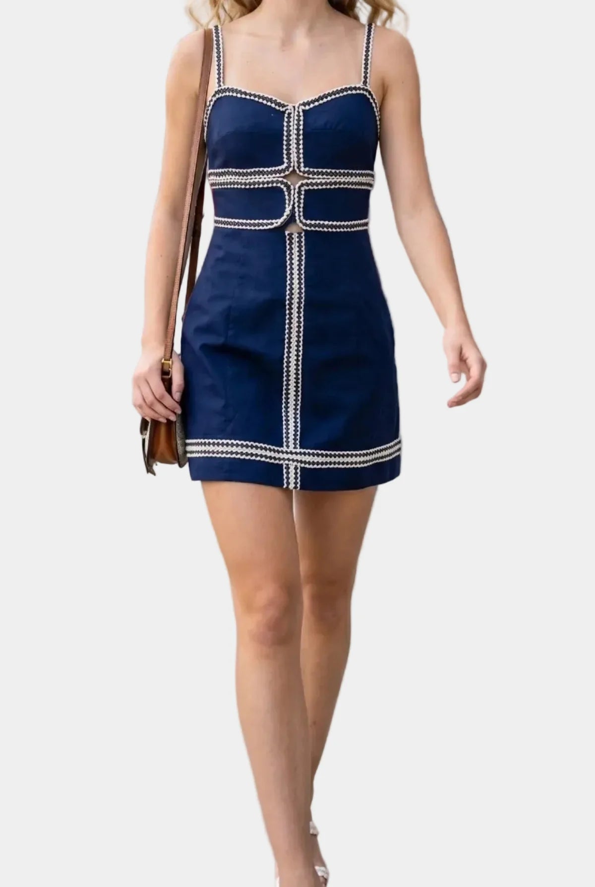 Buren Mini Dress in Navy