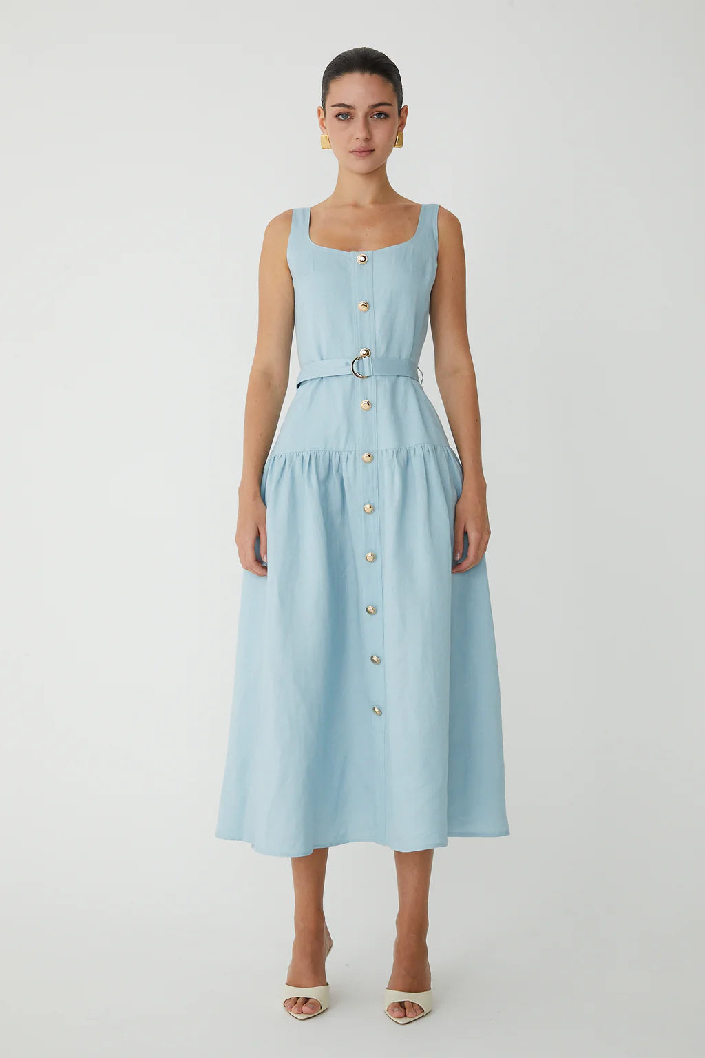 JS71 Callan Midi Dress in Sky Blue