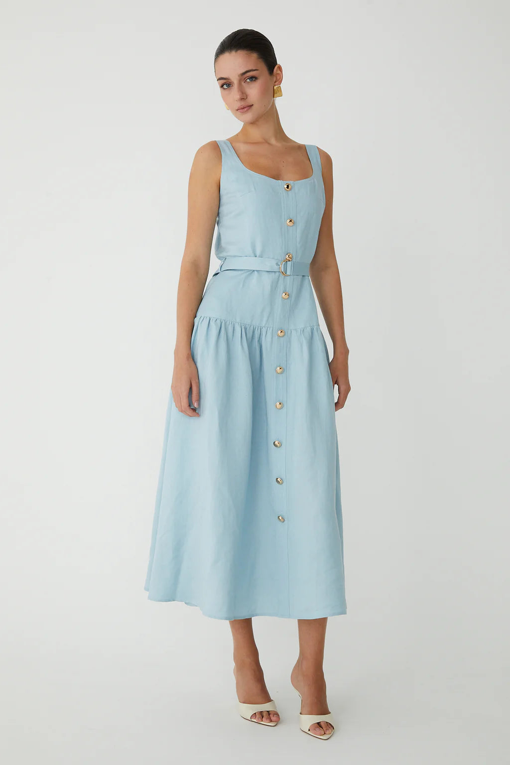 JS71 Callan Midi Dress in Sky Blue