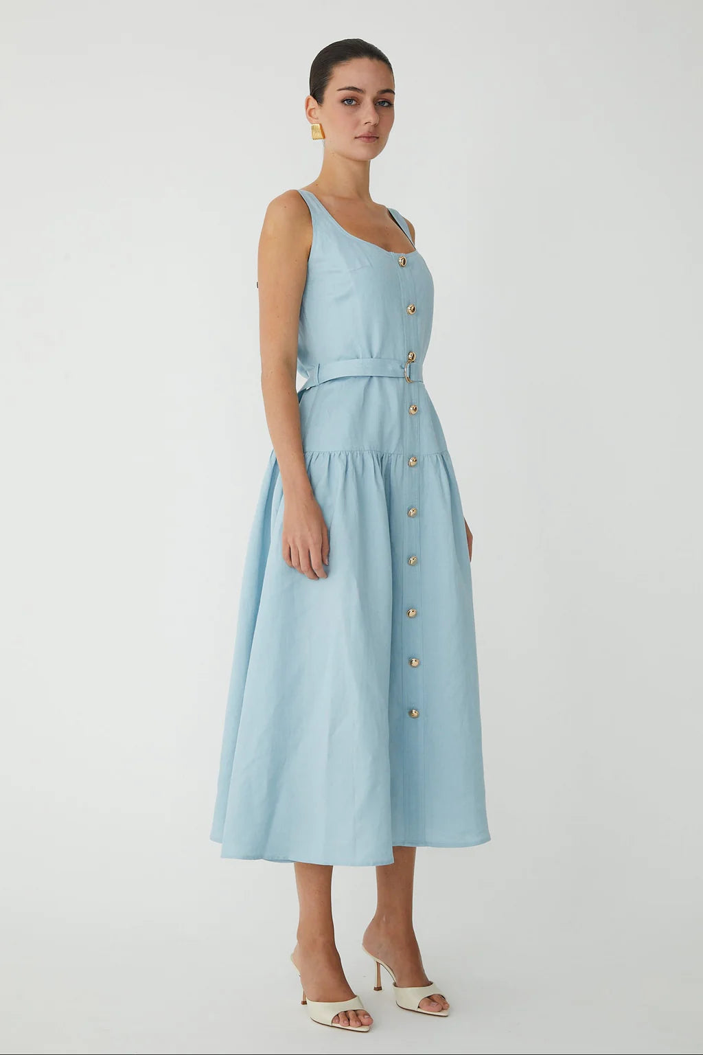 JS71 Callan Midi Dress in Sky Blue